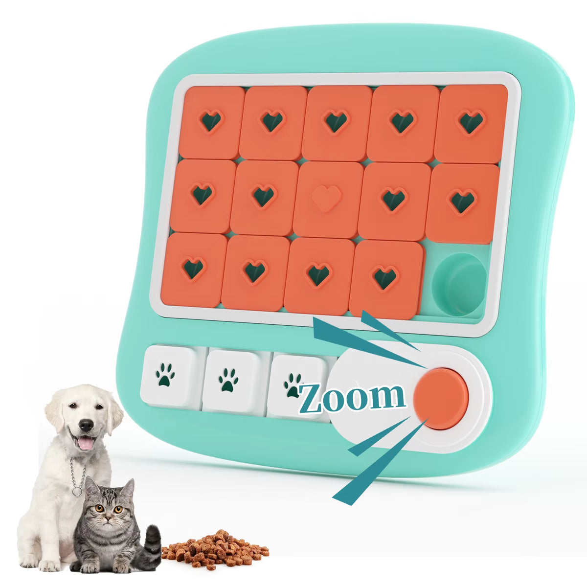 Interactive Slow Feeder Dog Toy - IQ-Boosting Food Dispenser and Nonslip Puzzle Bowl for Dogs and Cats