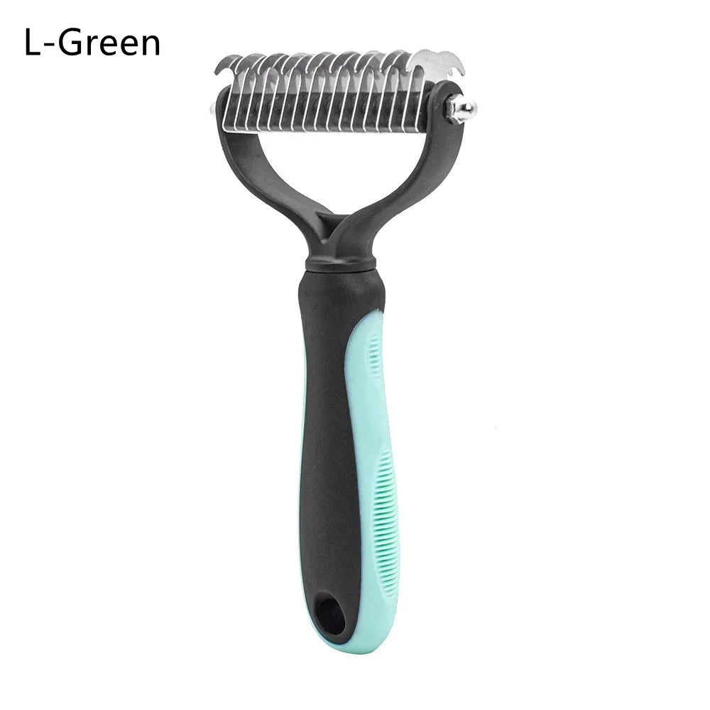 Professional Pet Grooming Comb for Effective Hair Removal and Detangling for Dogs and Cats with Long, Curly Fur