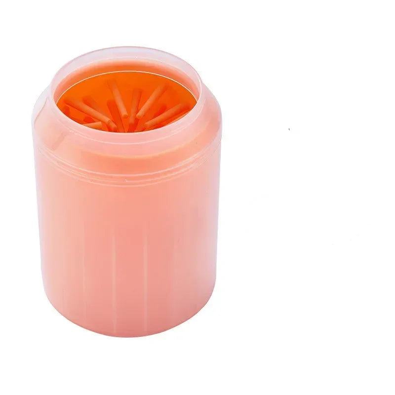 Portable Silicone Dog Paw Cleaner with Combs and Towel – Quick Foot Washing Bucket for Outdoor Use