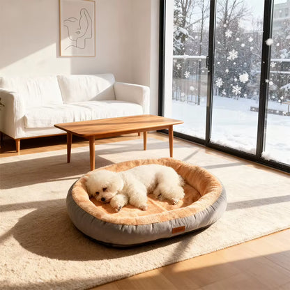 Winter Warm Small Dog and Cat Bed - Washable Calming Cushion for Pets