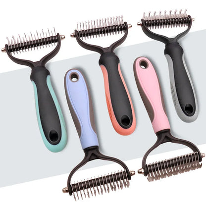 Professional Pet Grooming Comb for Effective Hair Removal and Detangling for Dogs and Cats with Long, Curly Fur