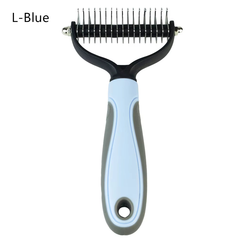 Professional Pet Grooming Comb for Effective Hair Removal and Detangling for Dogs and Cats with Long, Curly Fur