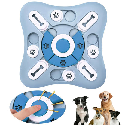 Interactive Slow Feeder Dog Toy - IQ-Boosting Food Dispenser and Nonslip Puzzle Bowl for Dogs and Cats