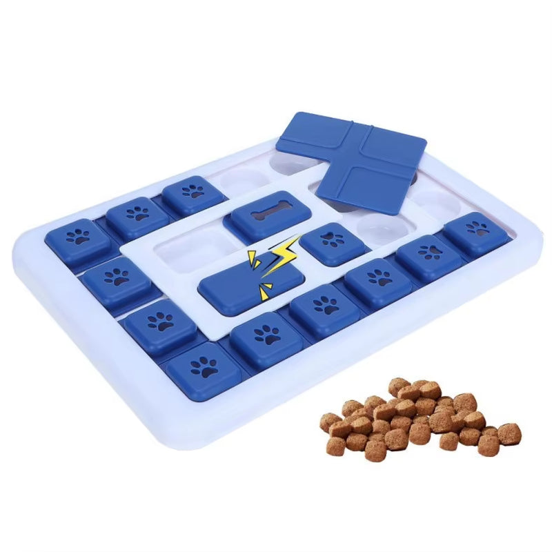 Interactive Slow Feeder Dog Toy - IQ-Boosting Food Dispenser and Nonslip Puzzle Bowl for Dogs and Cats