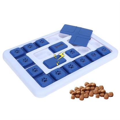 Interactive Slow Feeder Dog Toy - IQ-Boosting Food Dispenser and Nonslip Puzzle Bowl for Dogs and Cats