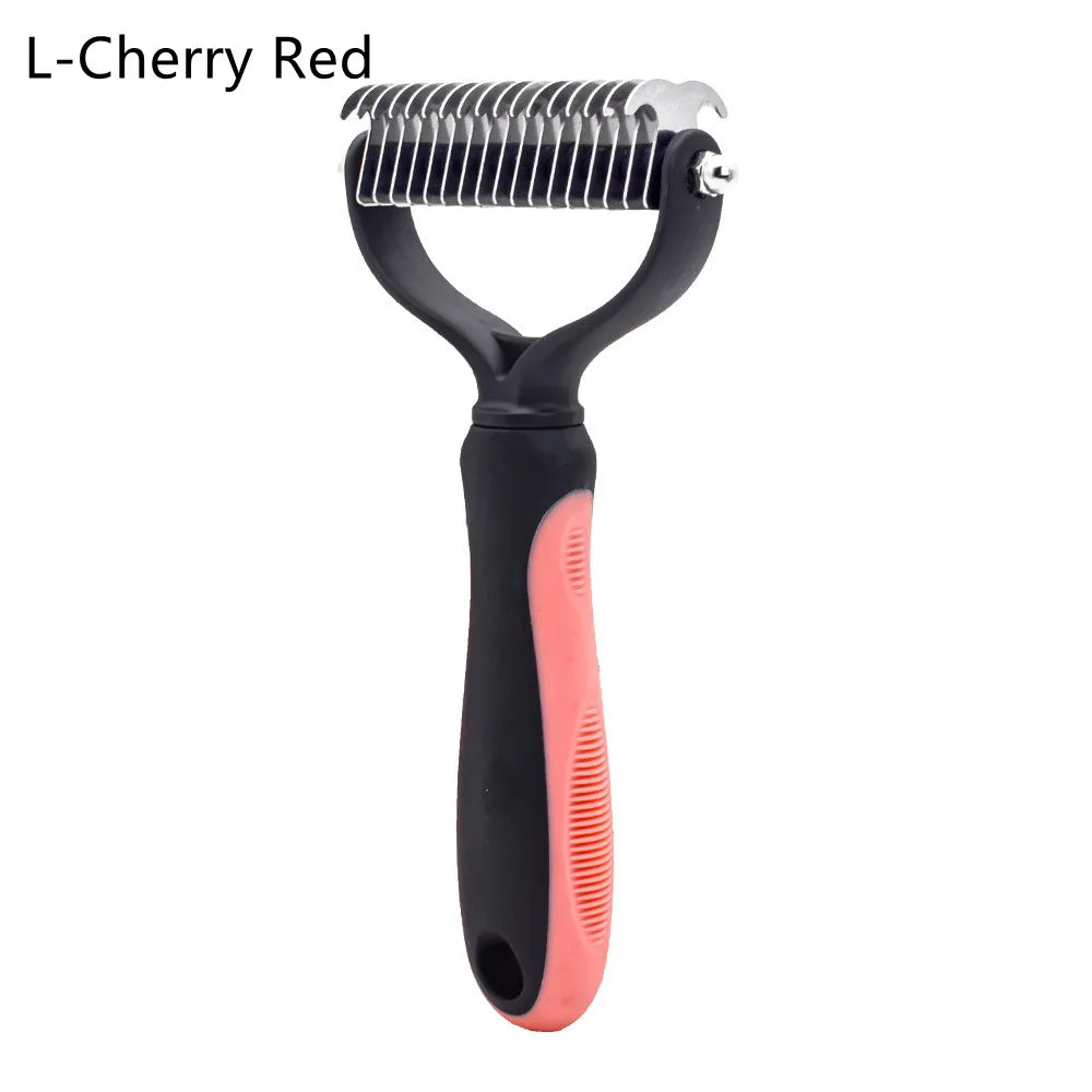 Professional Pet Grooming Comb for Effective Hair Removal and Detangling for Dogs and Cats with Long, Curly Fur