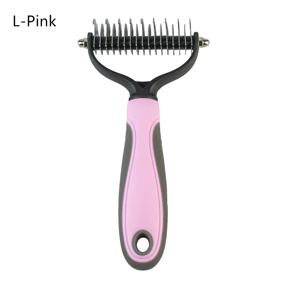 Professional Pet Grooming Comb for Effective Hair Removal and Detangling for Dogs and Cats with Long, Curly Fur