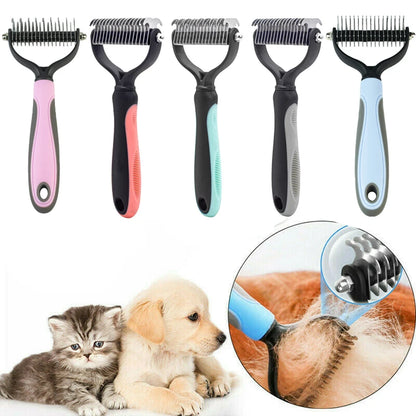 Professional Pet Grooming Comb for Effective Hair Removal and Detangling for Dogs and Cats with Long, Curly Fur
