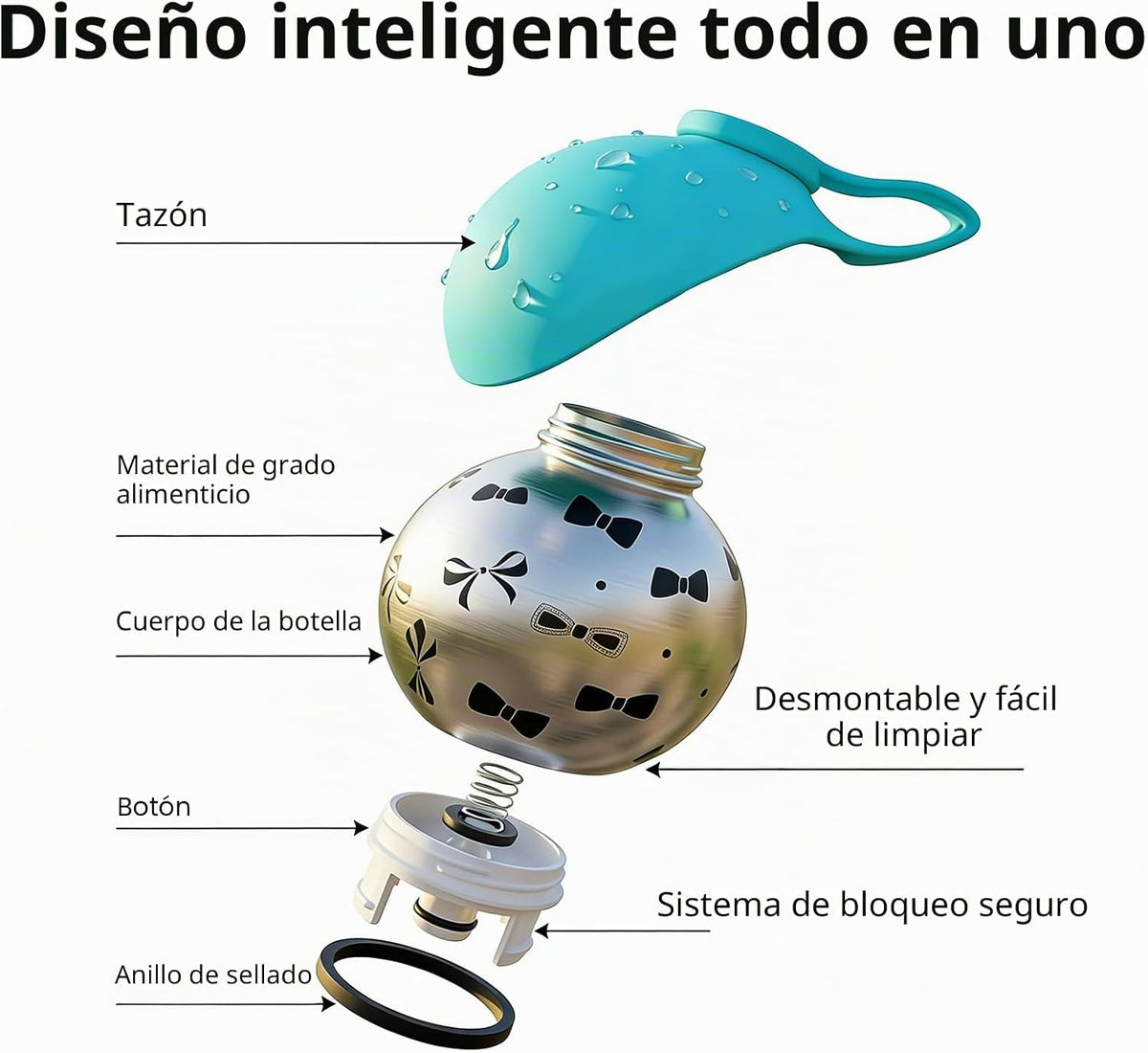 Bebedero Perro Portatil Bola,Botella De Agua Para Perros Plegable,2 In1 Botella Perros Agua Para Perros Con Cuenco Plegable Para Llevar Para Senderismo, Camping, Actividades Al Aire Libre (#02)